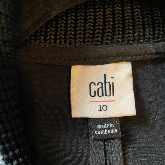 Cabi Black Tie Jacket #6033 size 10 black ponte - Picture 4 of 6